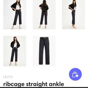 Levi's Ribcage straight ankle jeans.